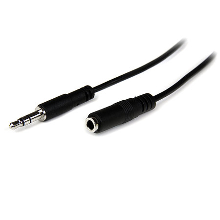 STARTECH.COM 1 Meter Slim Headphone Extension Cable / Cord MU1MMFS